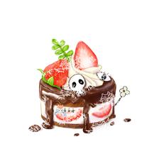 草莓巧克力小蛋糕头像同人高清图
