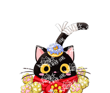 红围巾猫猫蛋糕-甜品甜品食物