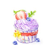 金星纸杯蛋糕插画图片壁纸
