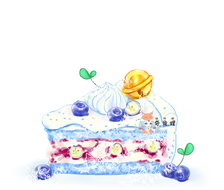 海盐蓝莓蛋糕-甜品甜品食物