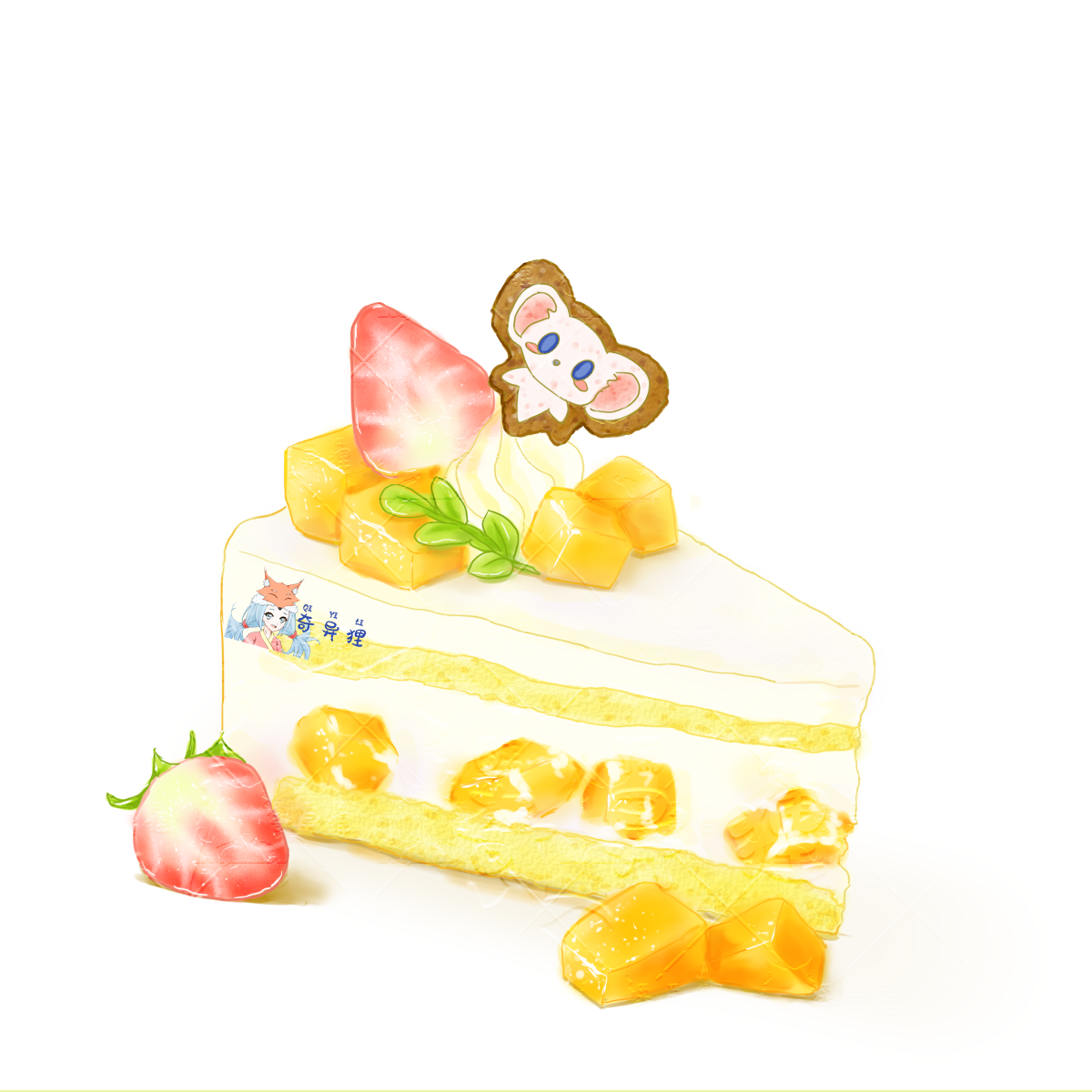 芒果多多小蛋糕-甜品美食