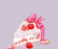 草莓樱桃蛋糕-看起来很好吃印象蛋糕