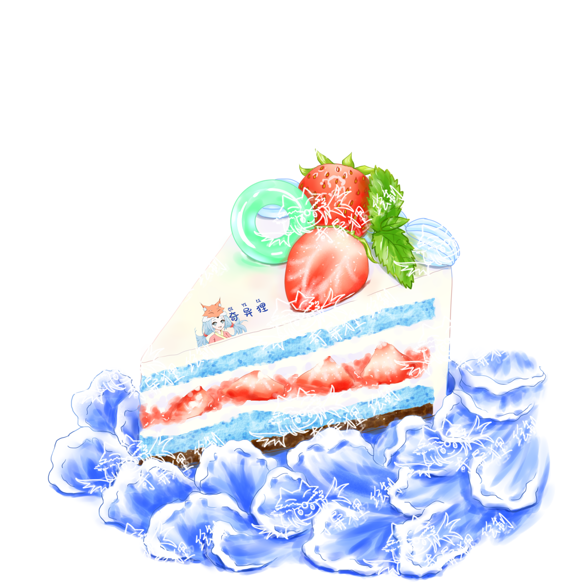 海盐草莓蛋糕~~头像同人高清图