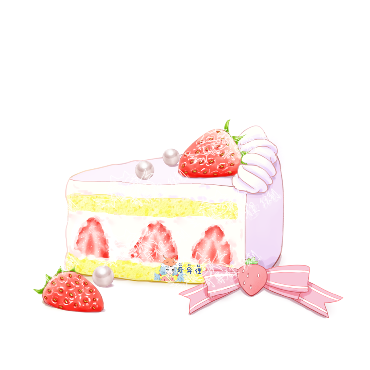 珍珠草莓蛋糕~~头像同人高清图