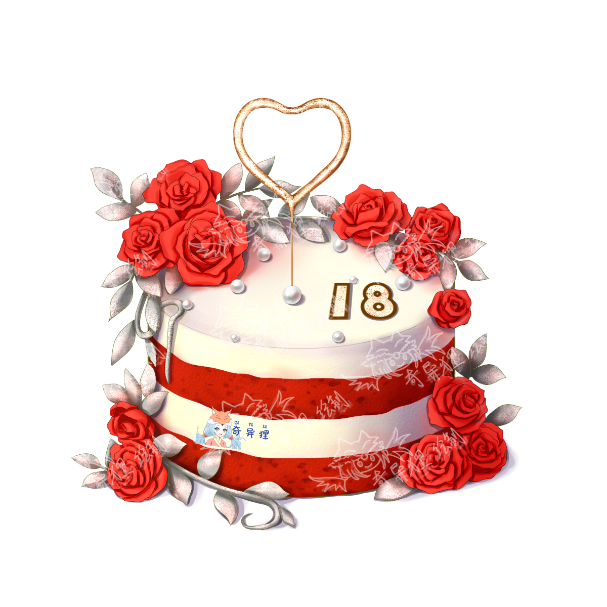 红蔷薇生日蛋糕~~客单展示~~