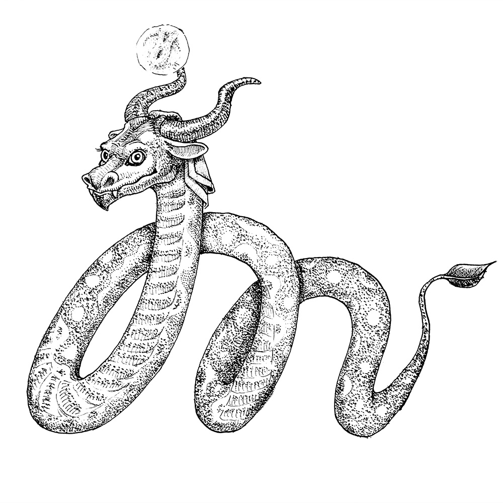 星肖绘 - 金牛座 生肖蛇插画图片壁纸