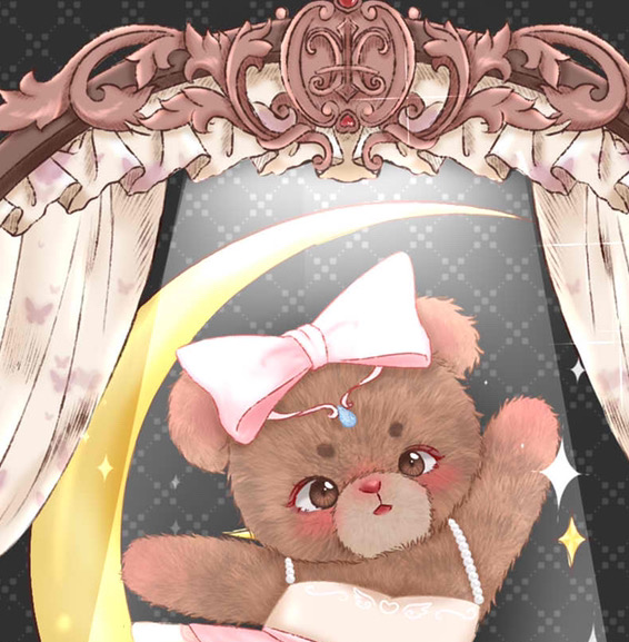 复古原创芭蕾小熊插画图片壁纸