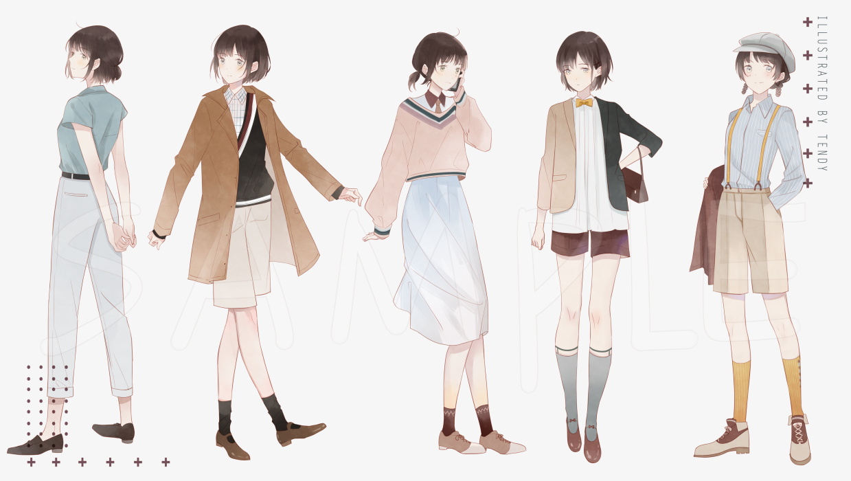 英伦少女-插画少女