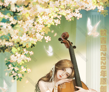 《大提琴》-少女校园