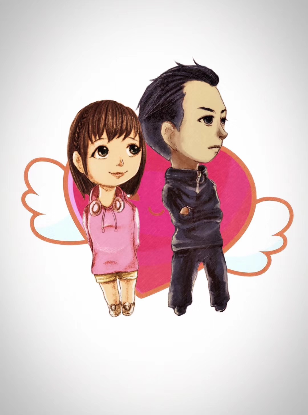 亲爱的热爱的插画图片壁纸