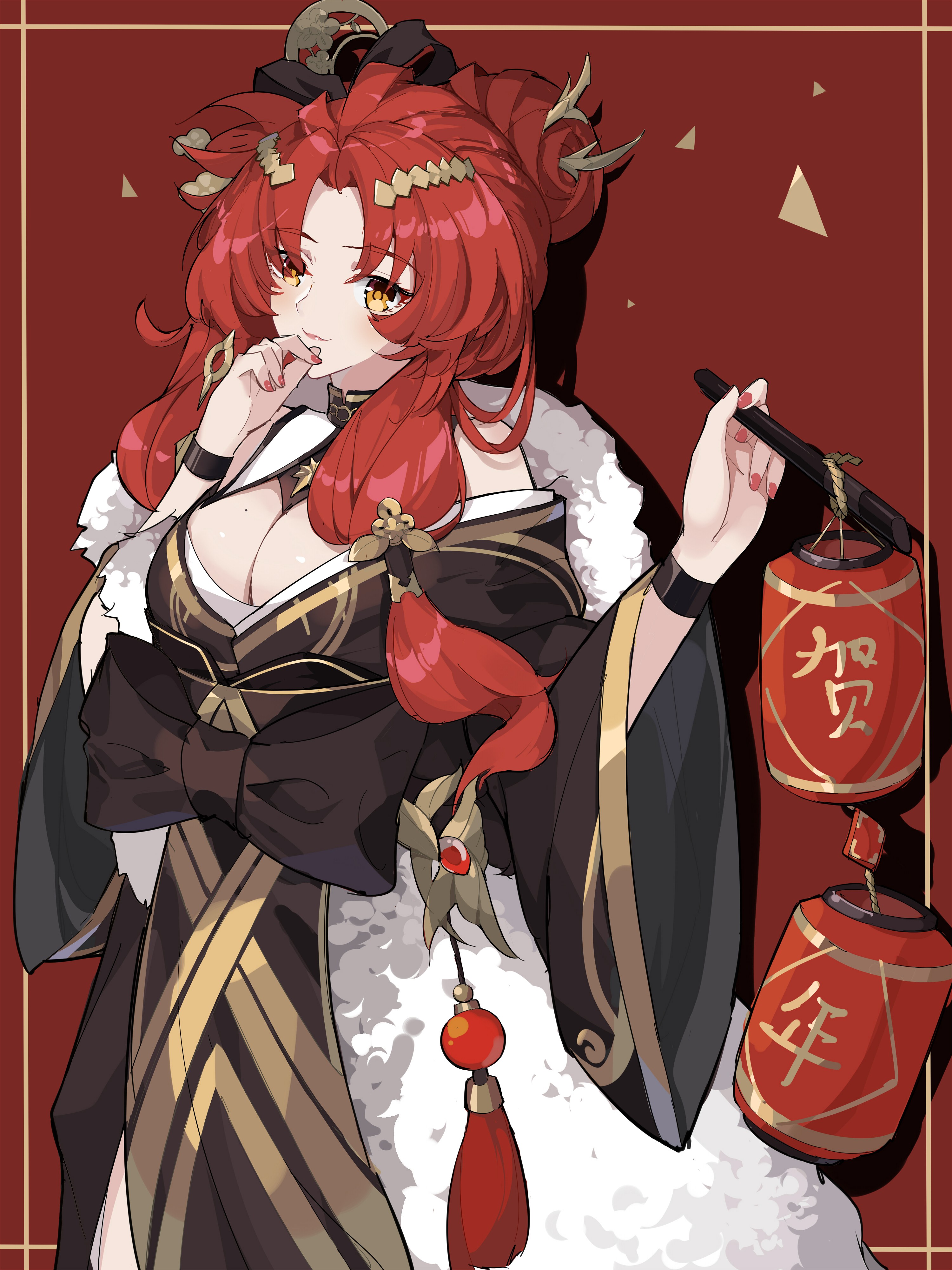 2019姬子贺图,红红火火