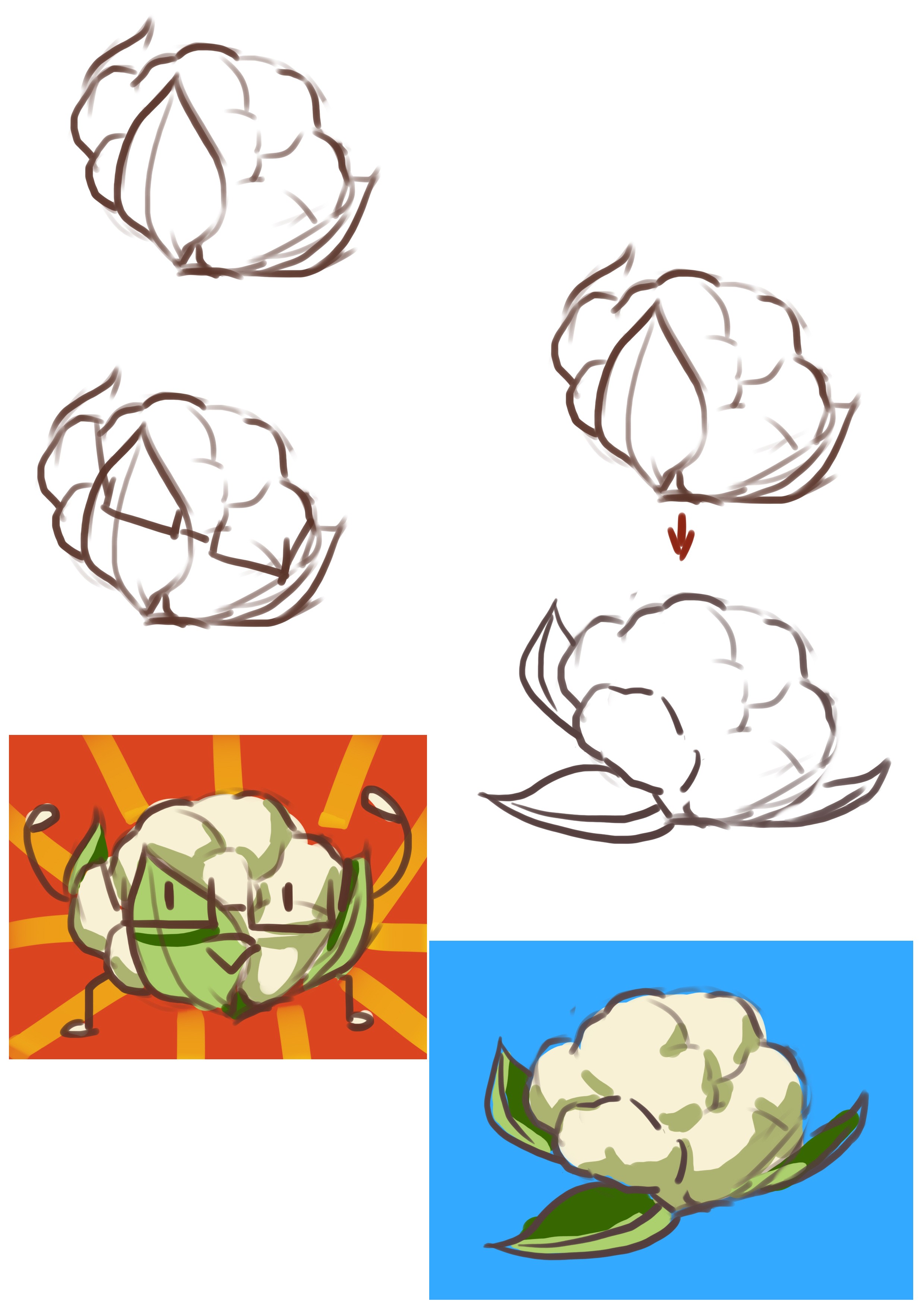 菜花插画图片壁纸