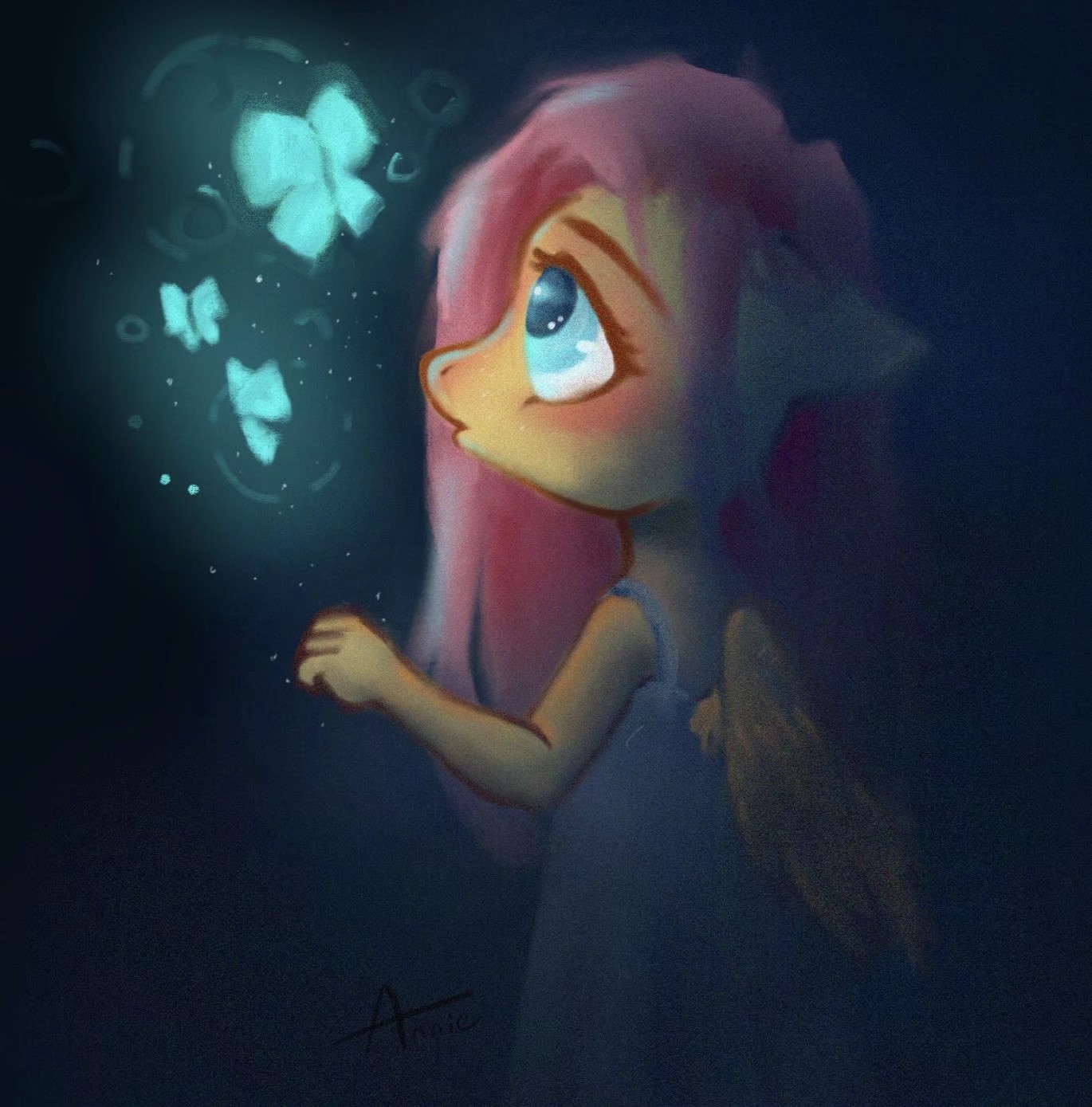 butterfly and fluttershy