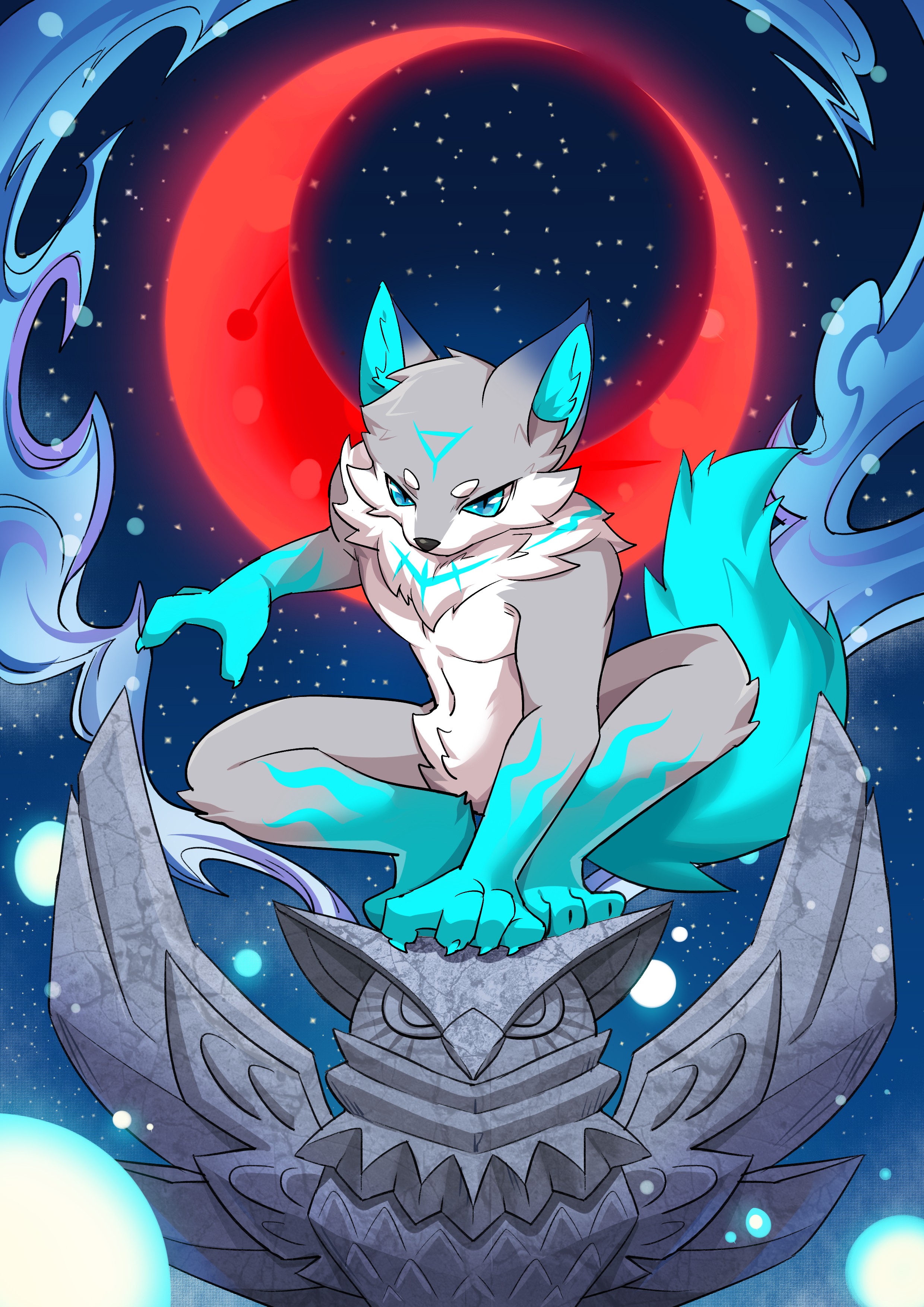 夜幕笼罩插画图片壁纸