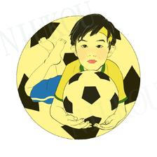 足球男孩插画图片壁纸