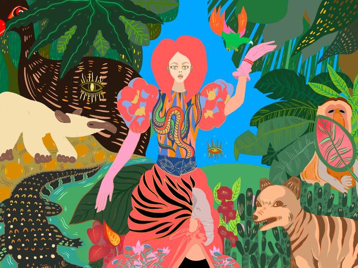 fashion jungle插画图片壁纸