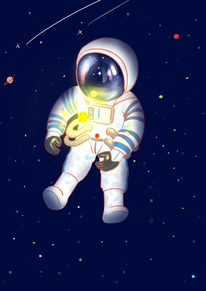 太空人插画图片壁纸