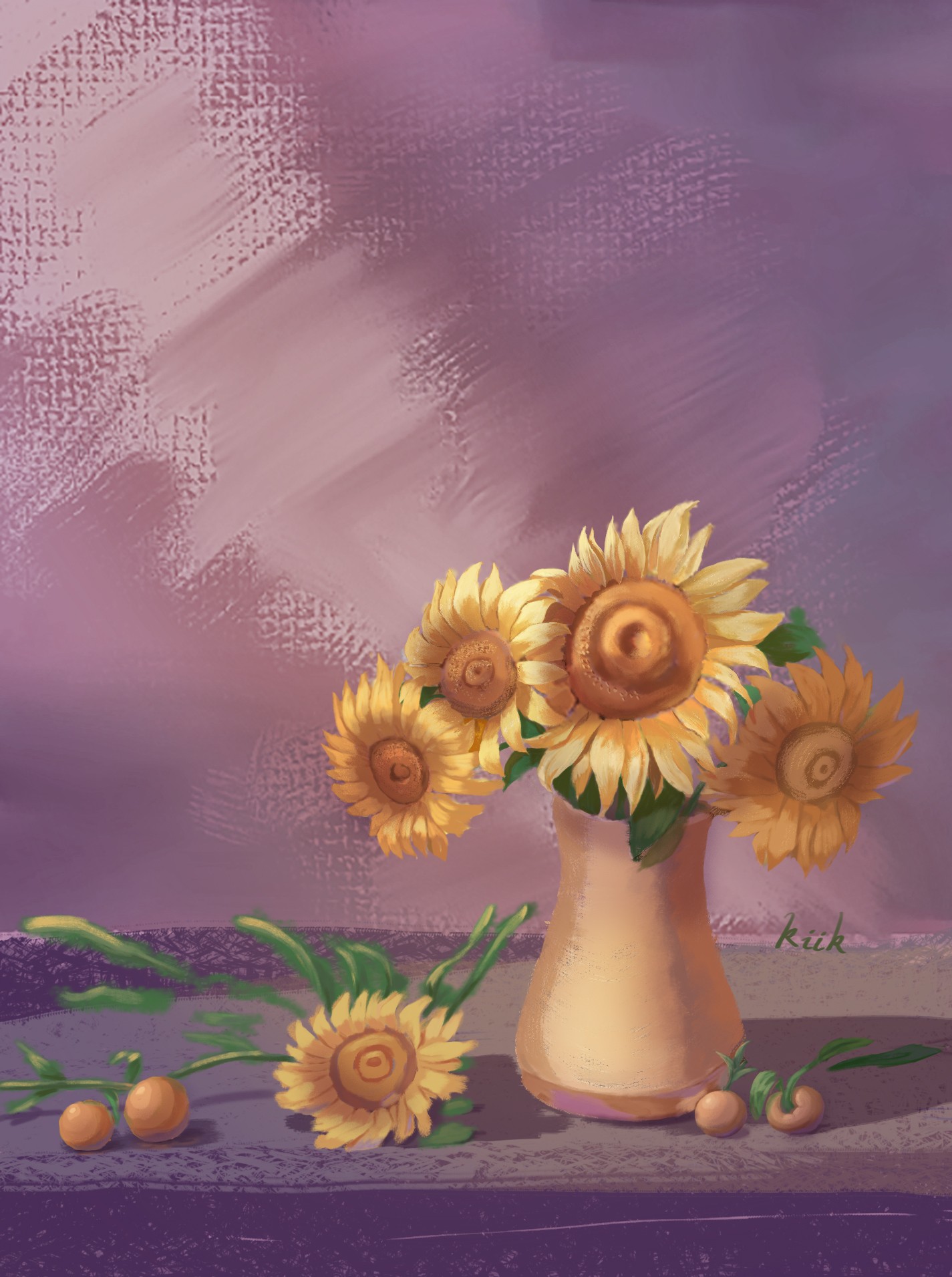 太阳花插画图片壁纸