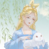 P站画师作品_剑三兔金蓝中秋成女