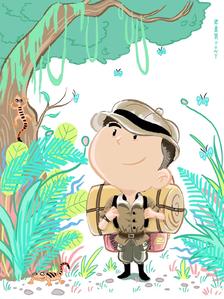 我梦中的雨林探险插画图片壁纸