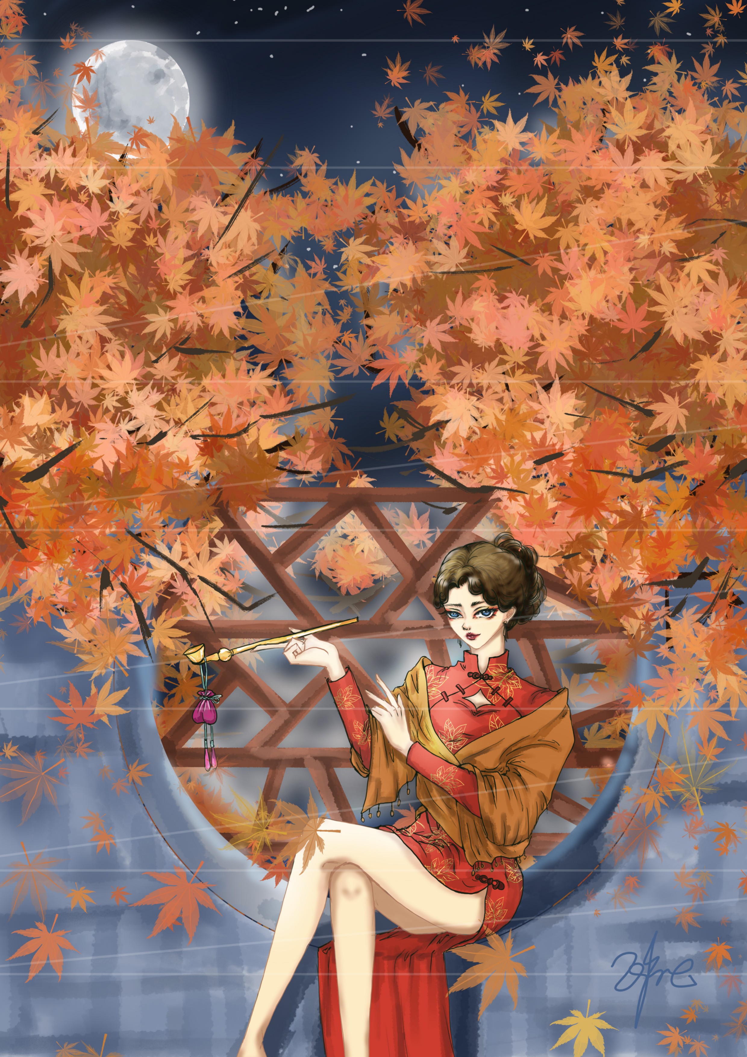 四时四景古风平涂