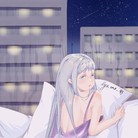 日系插画——银发女孩