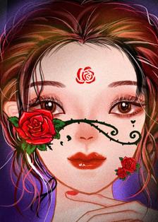 朱砂痣、玫瑰插画图片壁纸