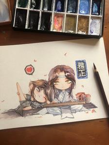 魔道祖师-q版忘羡插画图片壁纸