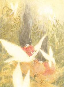 《蝴蝶翩翩舞》：“郑慎人说，有一天，庭院里的花……”插画图片壁纸