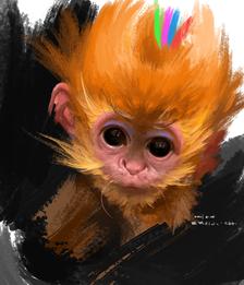 猴妖插画图片壁纸