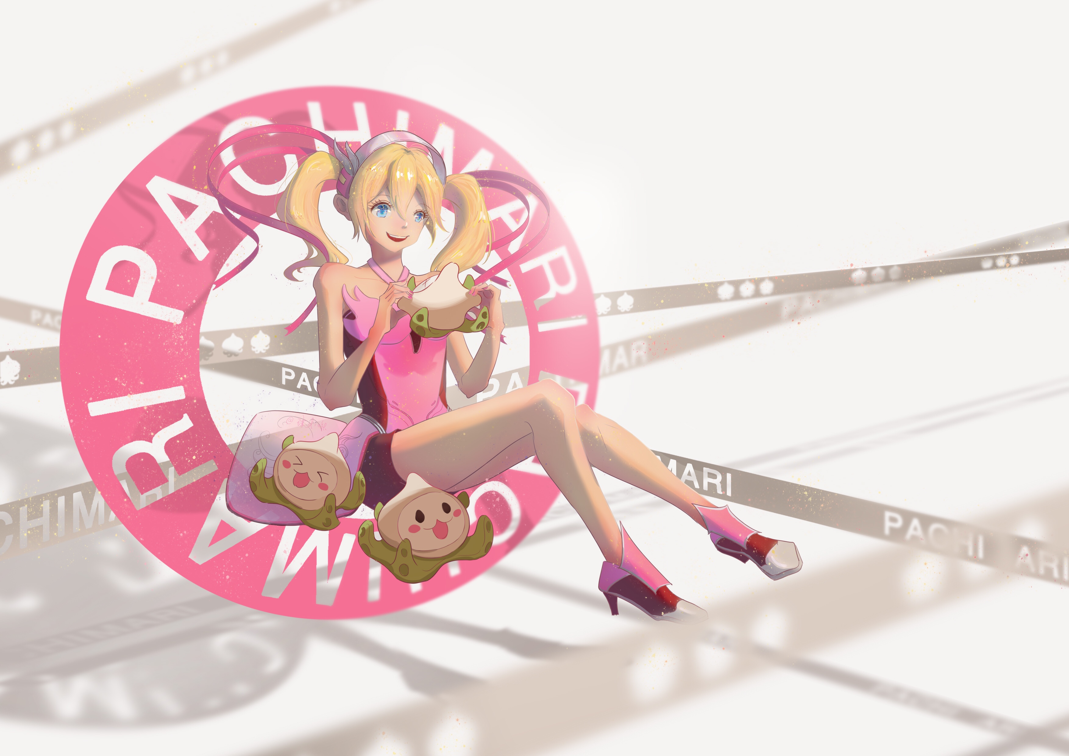 粉红天使插画图片壁纸