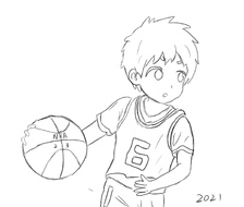 篮球少年线稿-篮球篮球少年