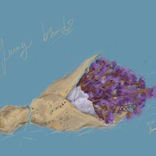 紫色的花插画图片壁纸