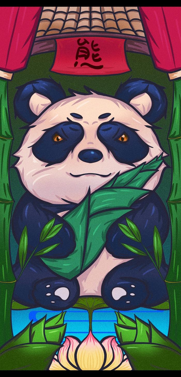 熊猫插画插画图片壁纸