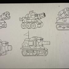 小坦克q版设定草图插画图片壁纸