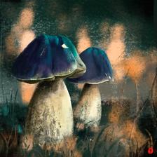 蘑菇插画图片壁纸