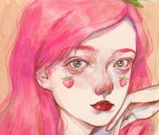 草莓味的粉色少女