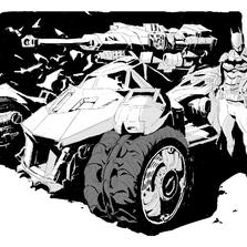 线 蝙蝠老爷的战车插画图片壁纸