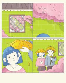 《樱花绽放时》插画图片壁纸