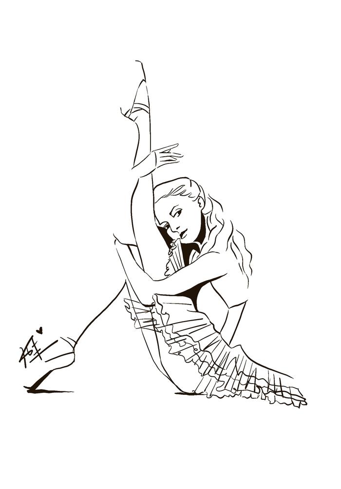 芭蕾舞者插画图片壁纸
