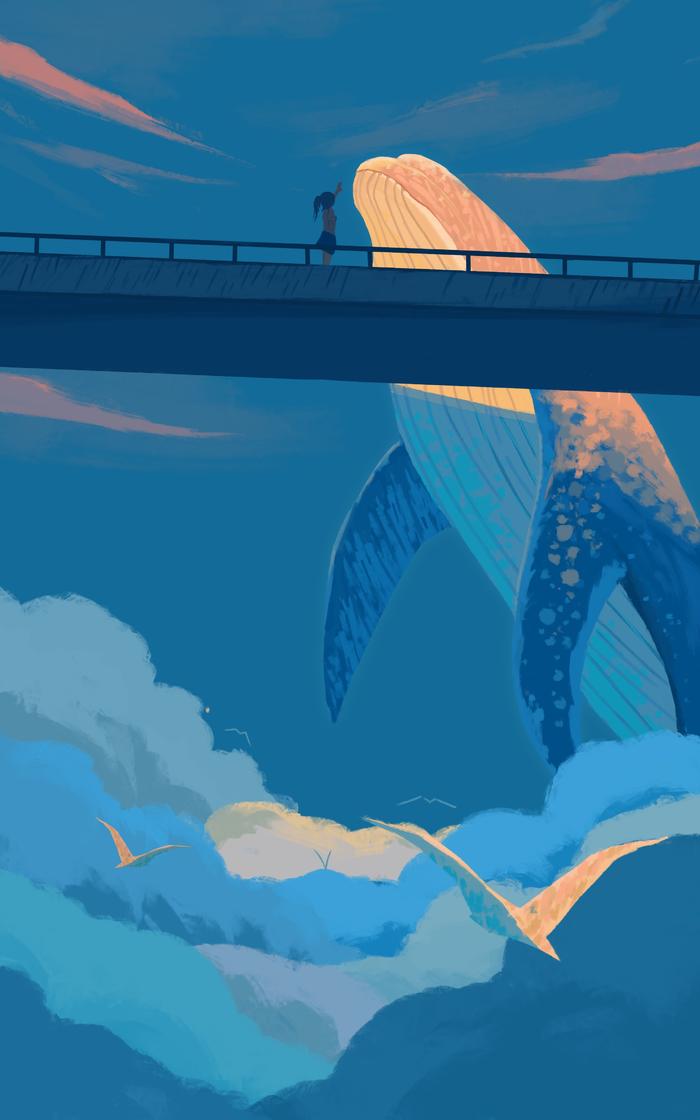 《鲸落万物生》插画图片壁纸