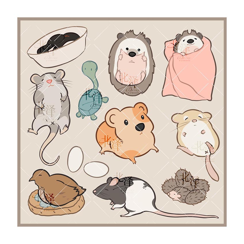 小动物插画图片壁纸