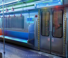 二次元场景-地铁-地铁场景