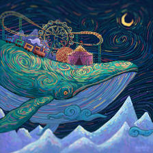 鲸顶乐园插画图片壁纸