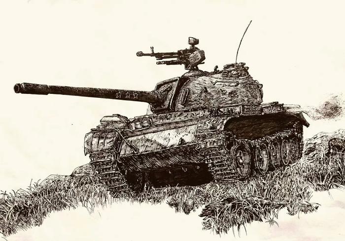 《新中国的骄傲－59式主战坦克》插画图片壁纸