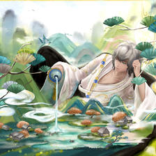 阴阳师同人绘-不见岳插画图片壁纸