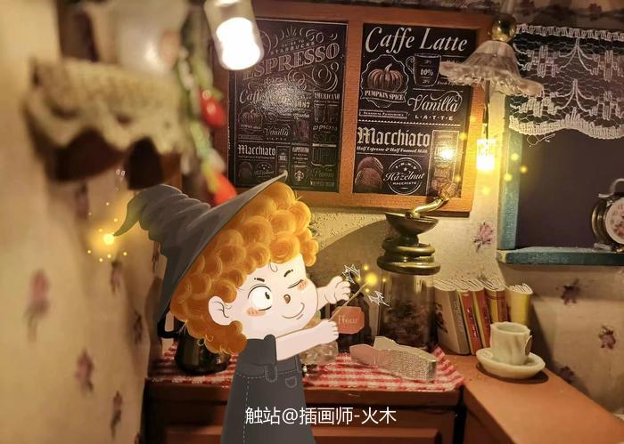 尼卡的咖啡店之旅插画图片壁纸