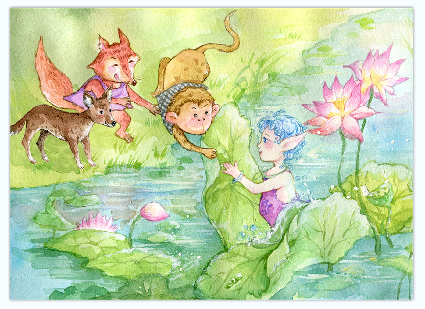 水精灵童话插图插画图片壁纸