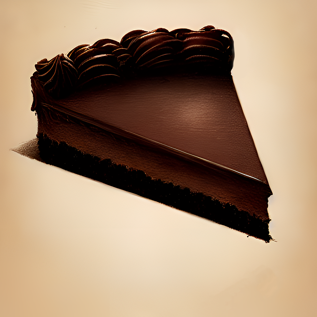 插画风格的巧克力蛋糕