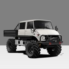 BENZ UNIMOG 全地形卡车插画图片壁纸